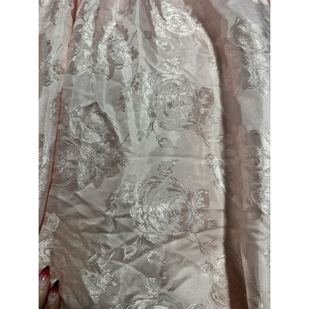 VTG Steppin Out Pale Pink Floral Cocktail‎ Dress 9 (Fits Like 2/4) - Picture 3 of 11